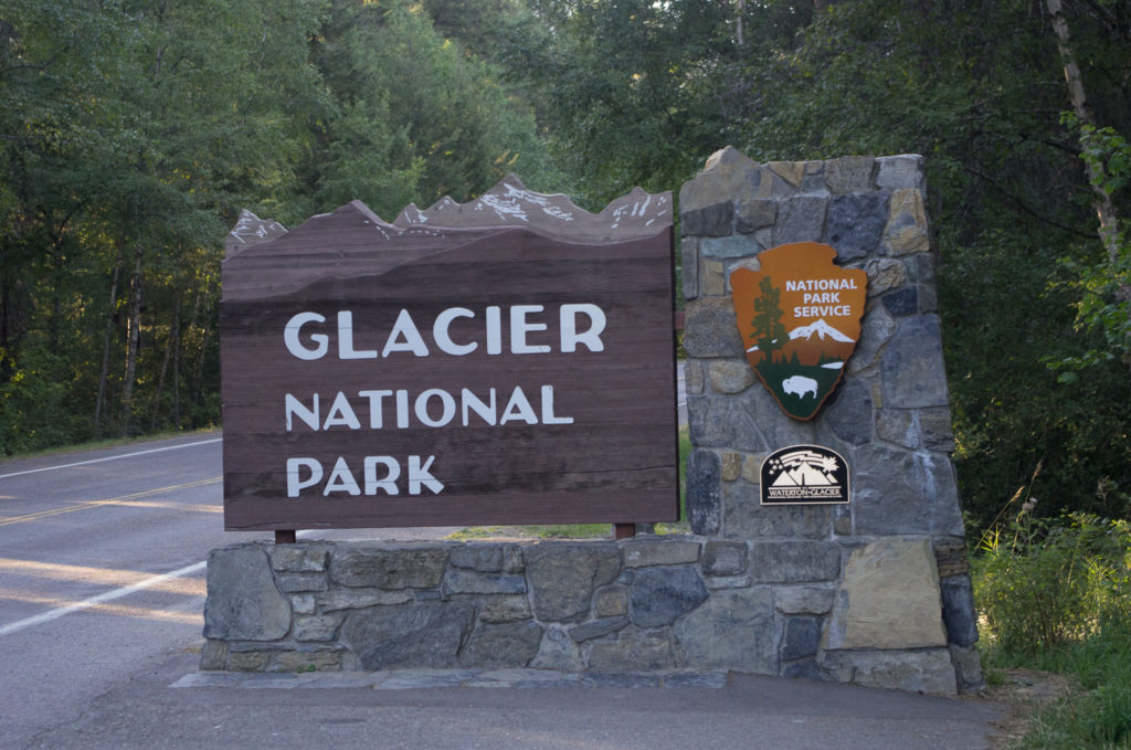 The West Entrance Sign - Glacier National Park