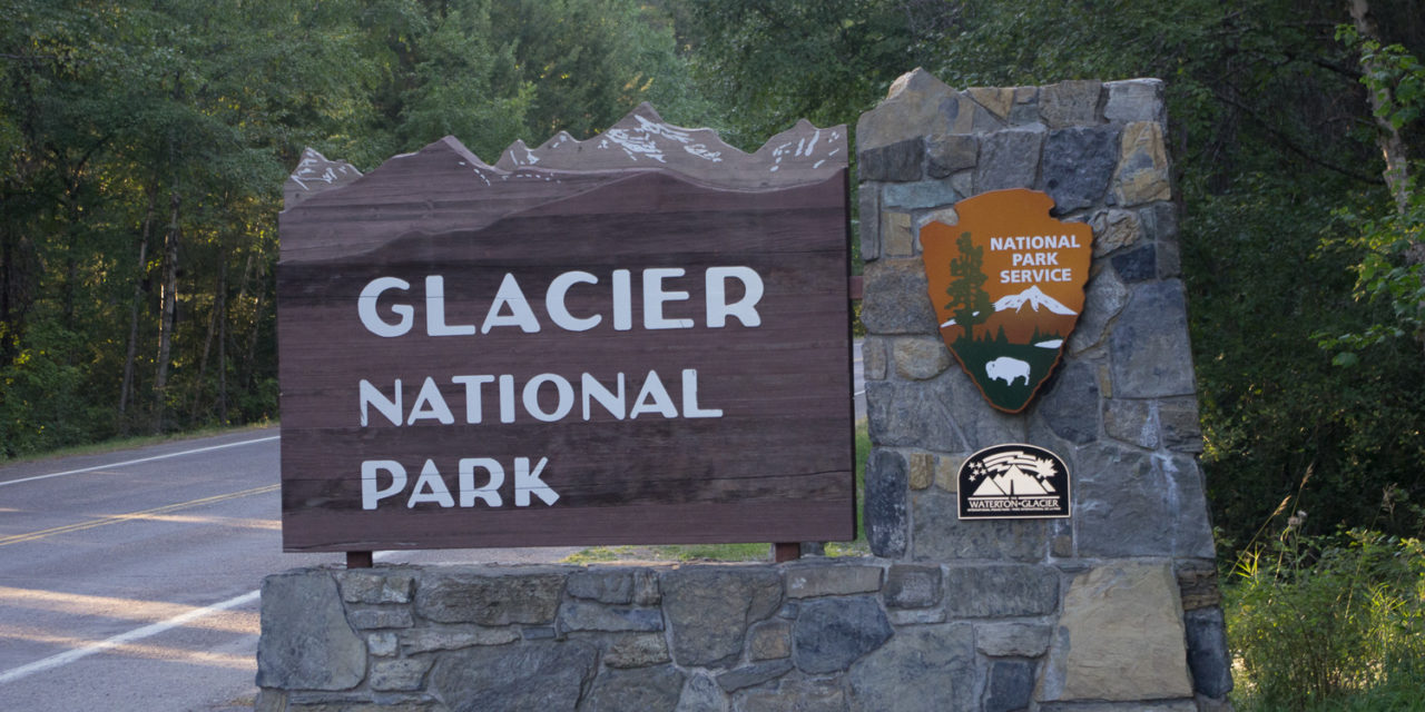 The West Entrance Sign - Glacier National Park