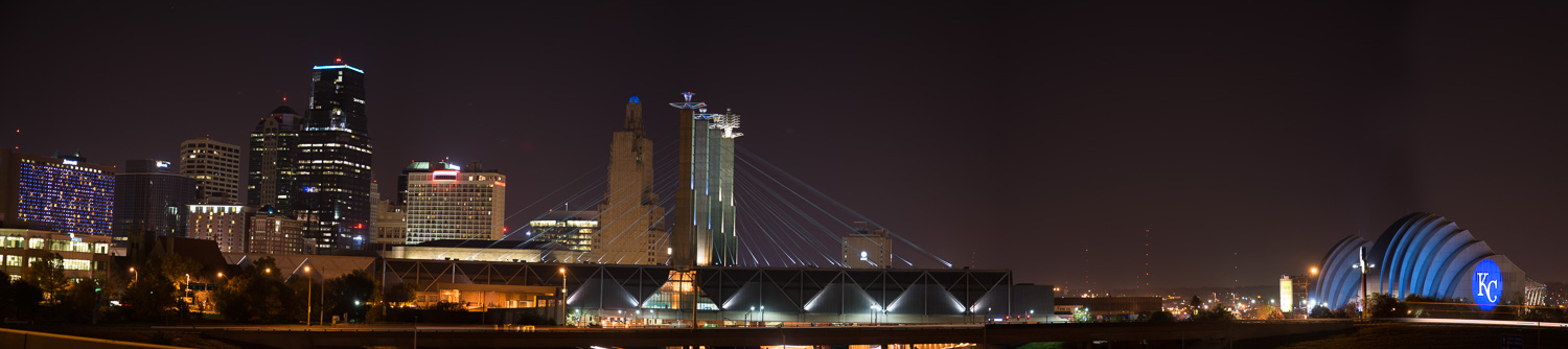 Kansas City Skyline Showing Support for the Royals