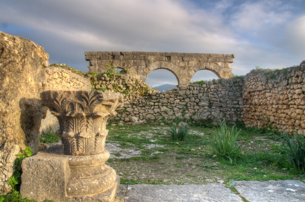 Aquaduct and Column - Volubilis Morocco