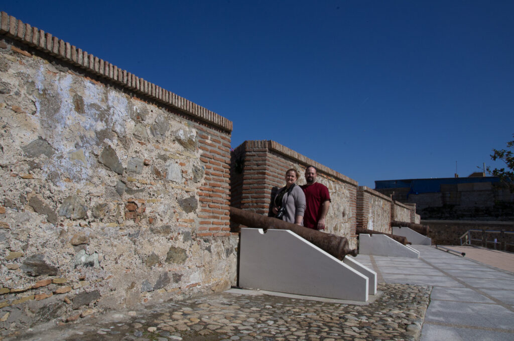 Shelley and I upon the Royal Walls of Ceuta Spain