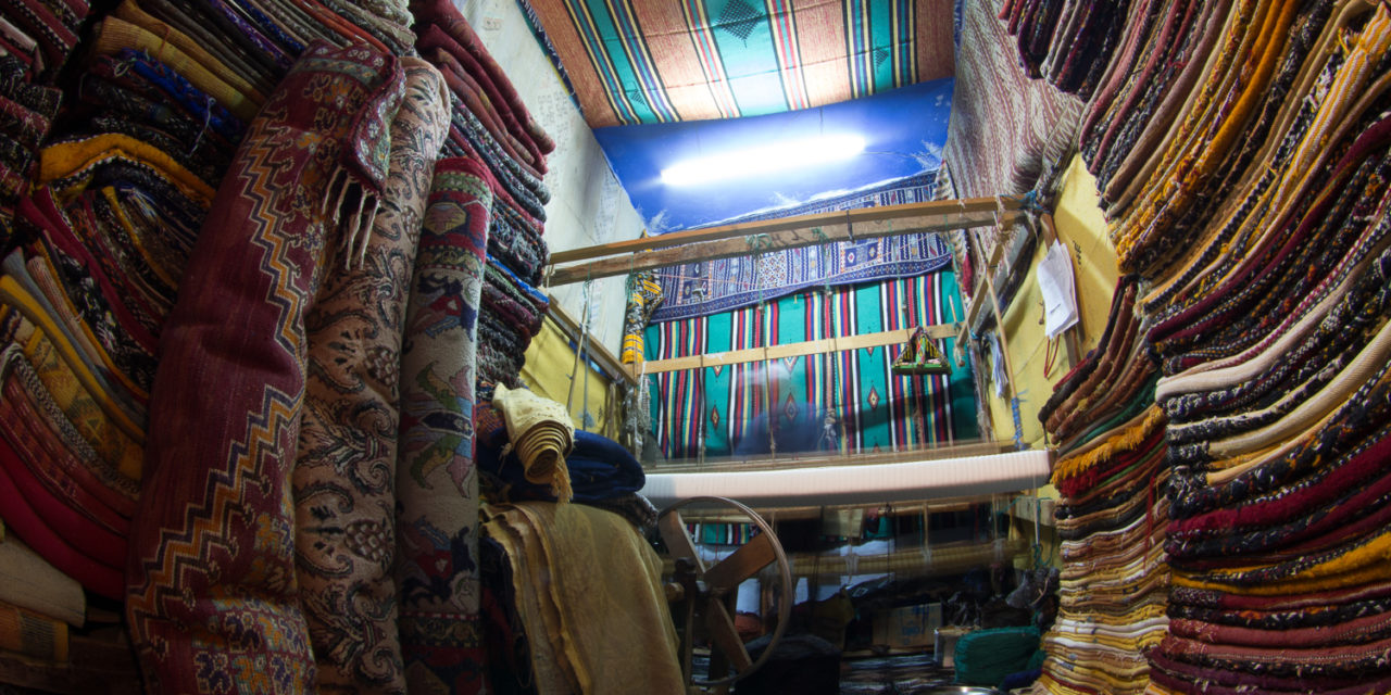 Weaver at the Loom - Chefchaouen Morocco