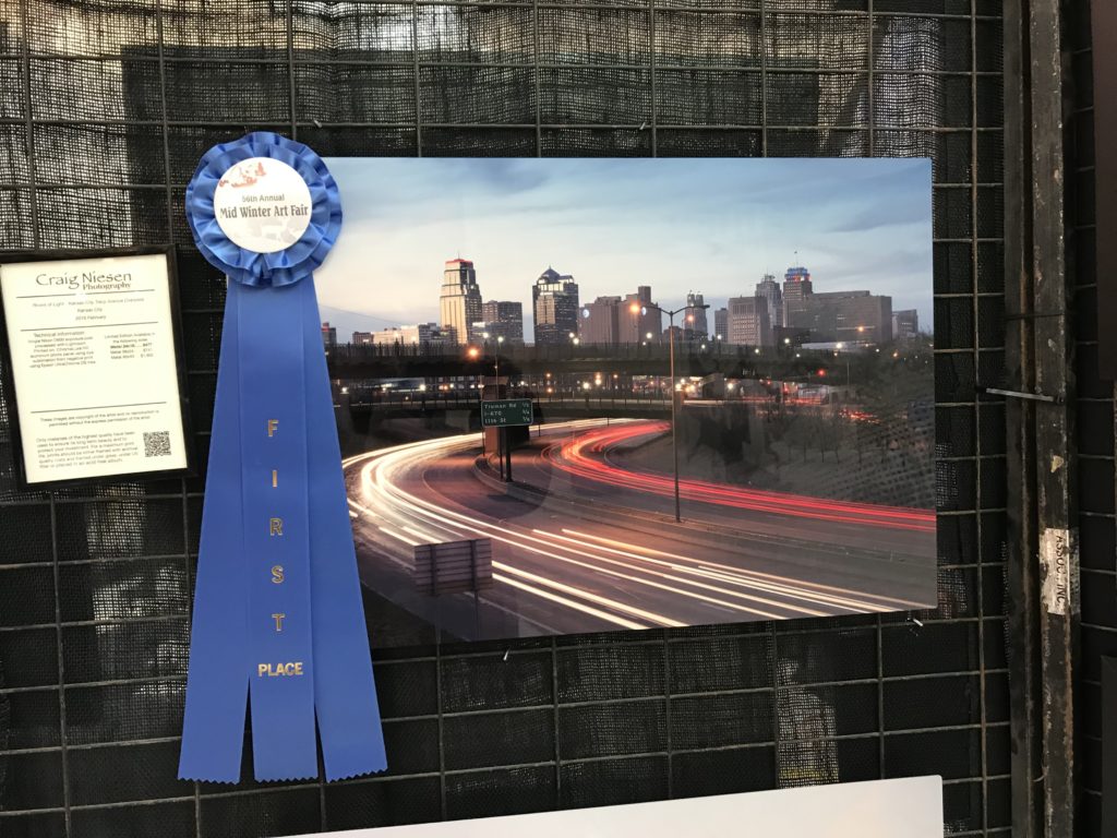 Rivers of Light - Kansas City Tracy Avenue Overpass takes first place in photography at the 57th Mid-Winter Art Fair