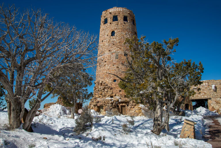 Blue Bird Skies - Desert View Tower Grand Canyon National Park