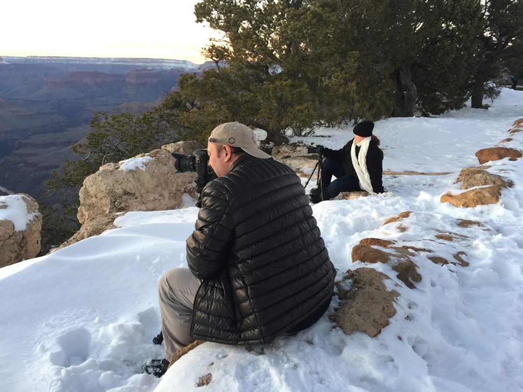 Craig and Shelley Photographing at the Grand Canyon
