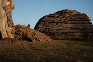 Moonrise over Mushroom Rock - Mushroom Rock State Park Kansas